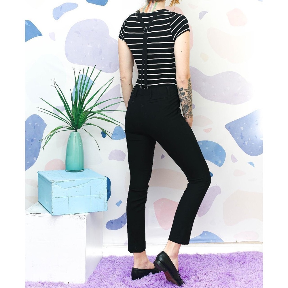 A.L.C. Black Suspender Trousers